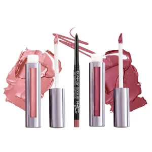 Runway Rogue Silk Glam Kit with 2 Long-Wear Liquid Lipsticks (Call Sheet and First Class) and 1 Lip Liner Pencil (Camera Ready)