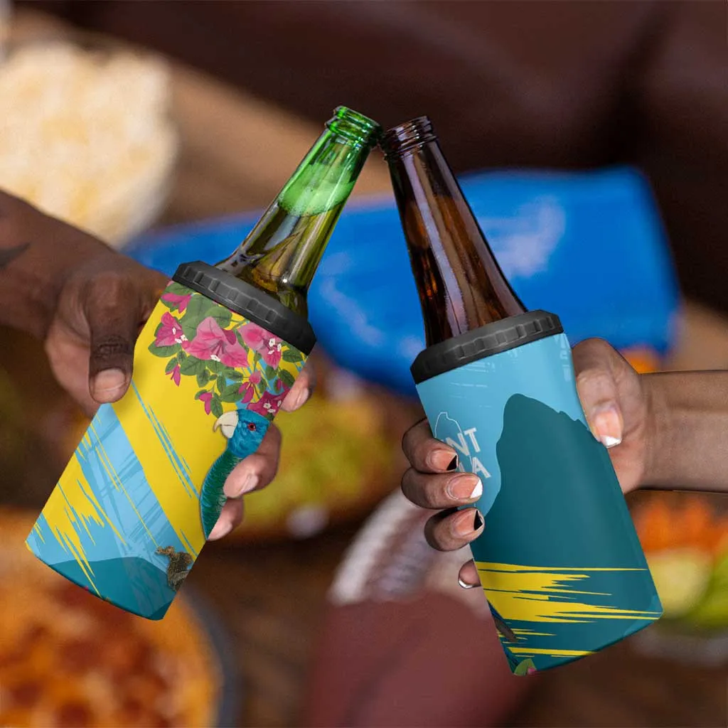 Saint Lucia Afro 4 in 1 Can Cooler Tumbler Tropical Vibes LT7