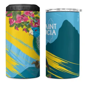 Saint Lucia Afro 4 in 1 Can Cooler Tumbler Tropical Vibes LT7