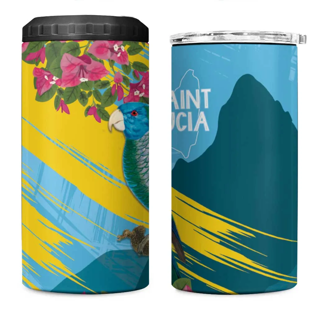 Saint Lucia Afro 4 in 1 Can Cooler Tumbler Tropical Vibes LT7