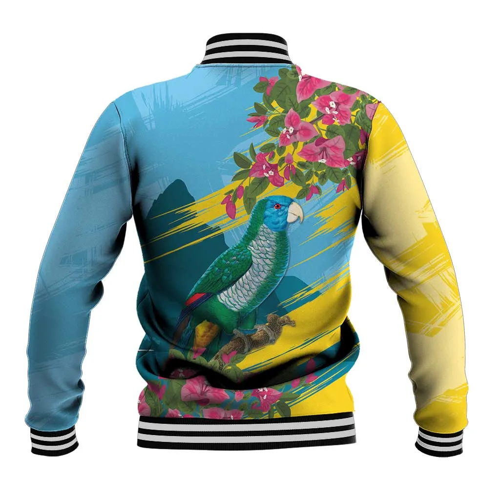 Saint Lucia Afro Baseball Jacket Tropical Vibes LT7