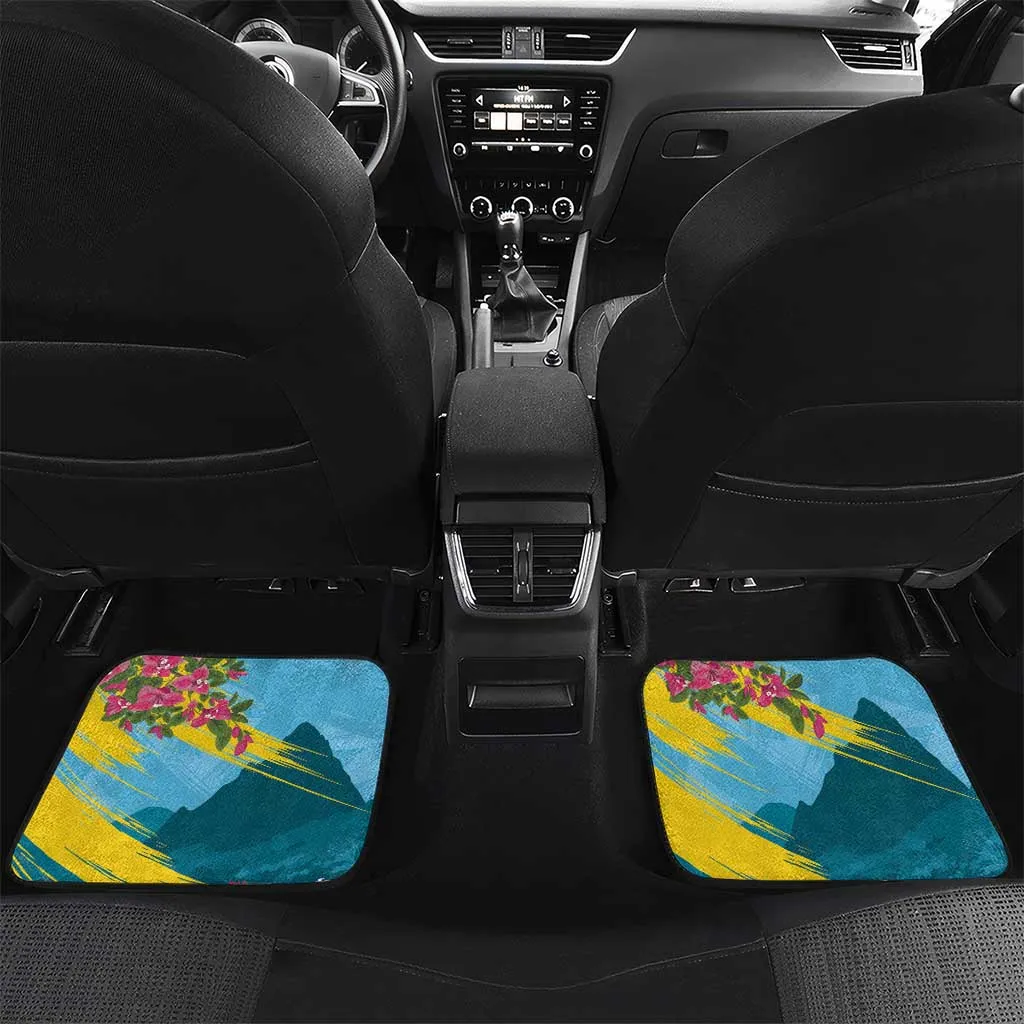 Saint Lucia Afro Car Mats Tropical Vibes LT7