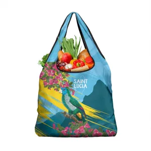 Saint Lucia Afro Grocery Bag Tropical Vibes LT7