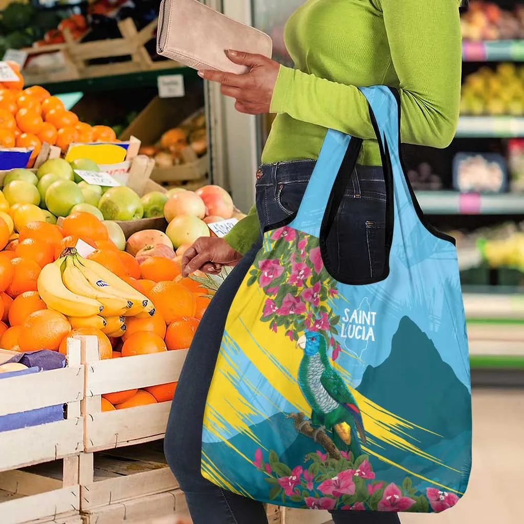 Saint Lucia Afro Grocery Bag Tropical Vibes LT7