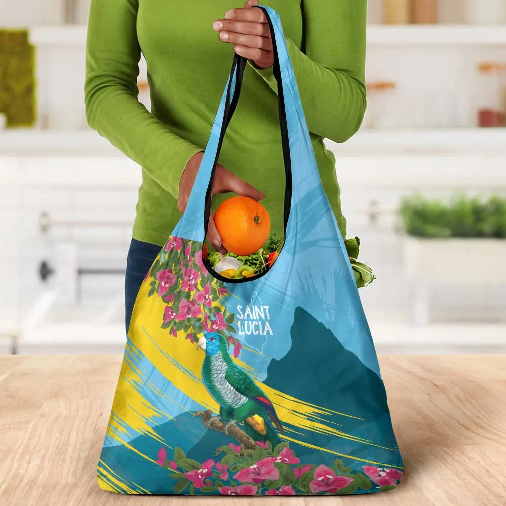 Saint Lucia Afro Grocery Bag Tropical Vibes LT7
