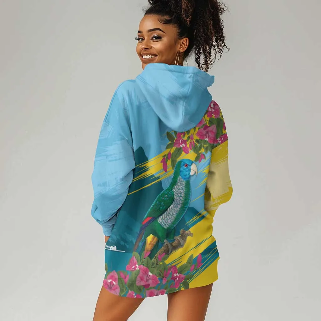 Saint Lucia Afro Hoodie Dress Tropical Vibes LT7