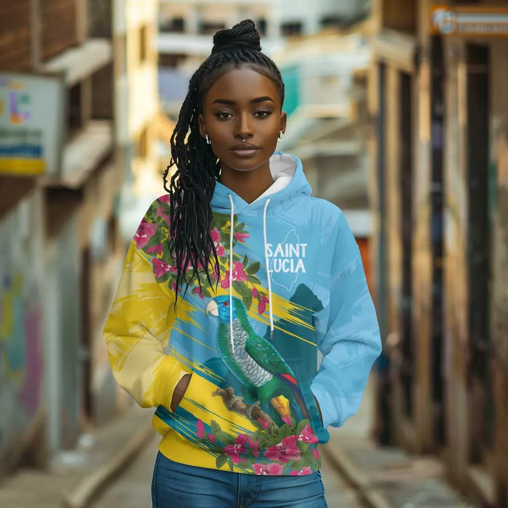 Saint Lucia Afro Hoodie Tropical Vibes LT7