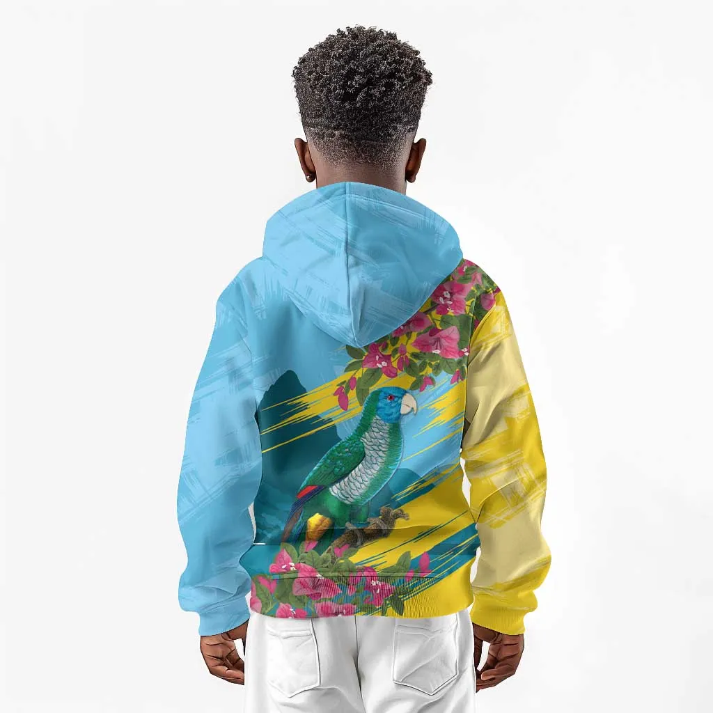 Saint Lucia Afro Kid Hoodie Tropical Vibes LT7