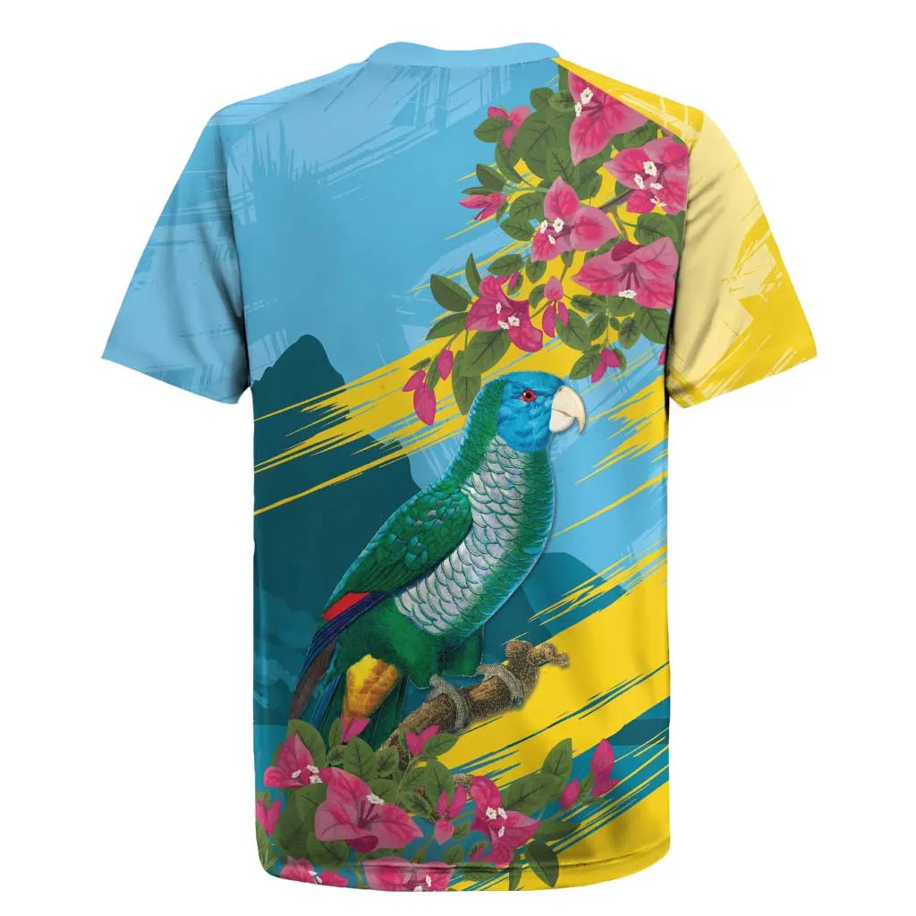 Saint Lucia Afro Rugby Jersey Tropical Vibes LT7