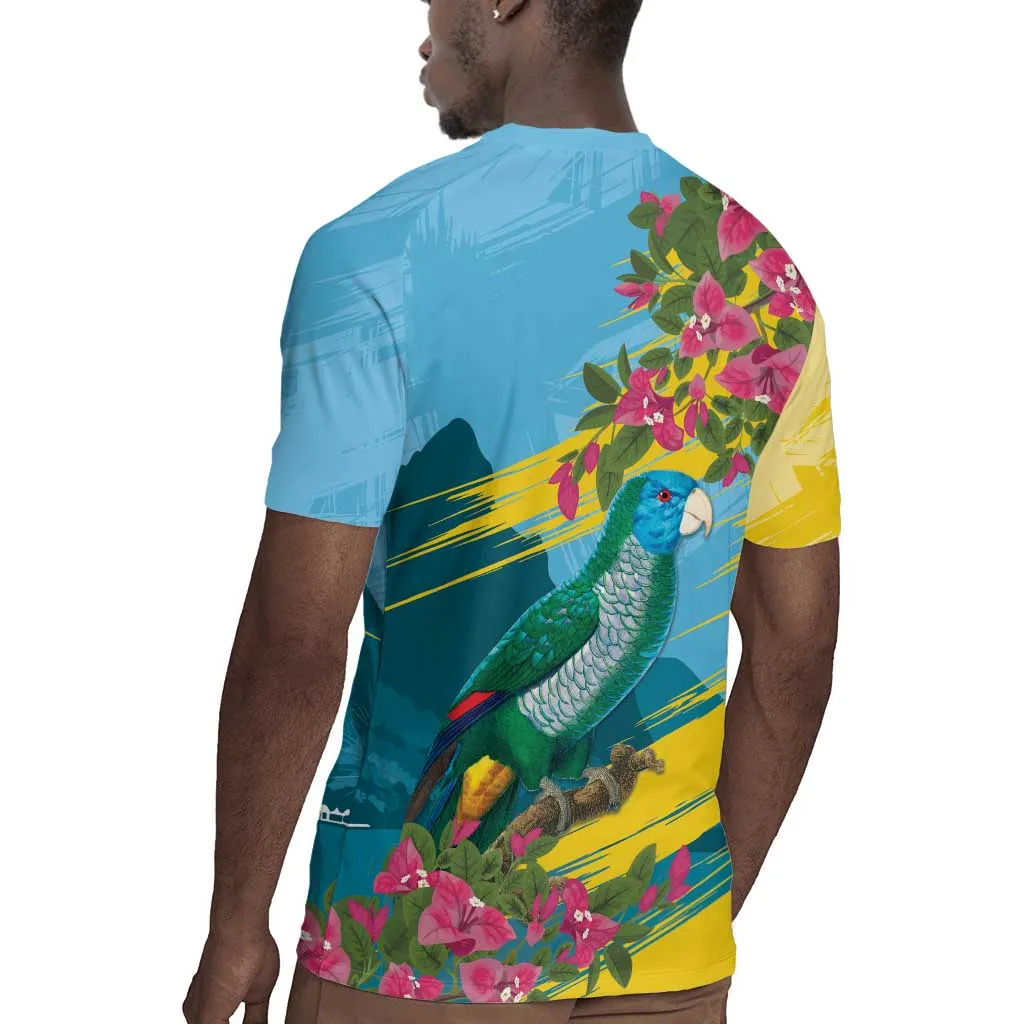 Saint Lucia Afro Rugby Jersey Tropical Vibes LT7