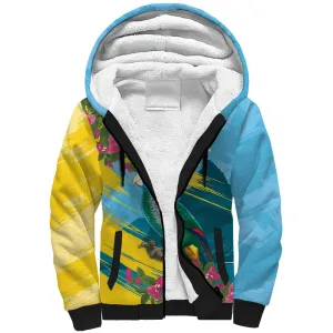 Saint Lucia Afro Sherpa Hoodie Tropical Vibes LT7