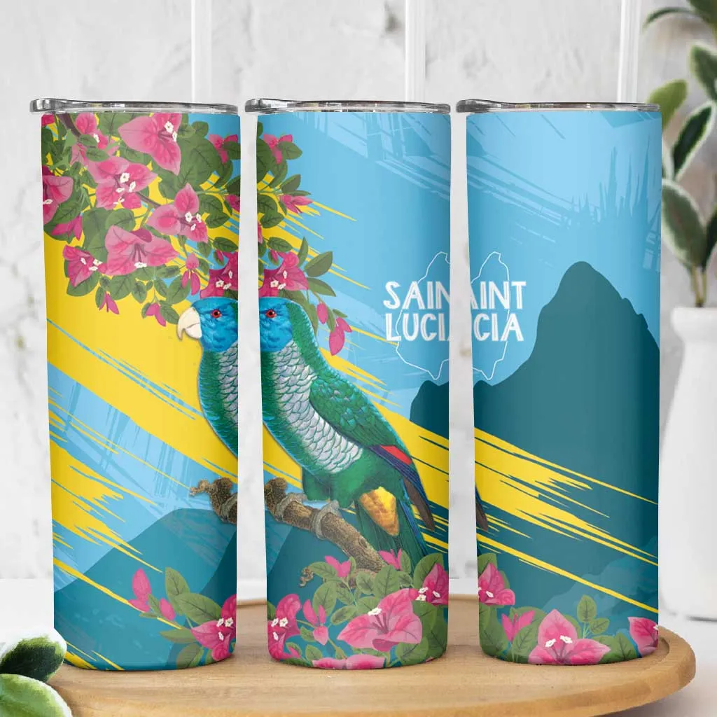 Saint Lucia Afro Skinny Tumbler Tropical Vibes LT7