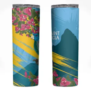 Saint Lucia Afro Skinny Tumbler Tropical Vibes LT7