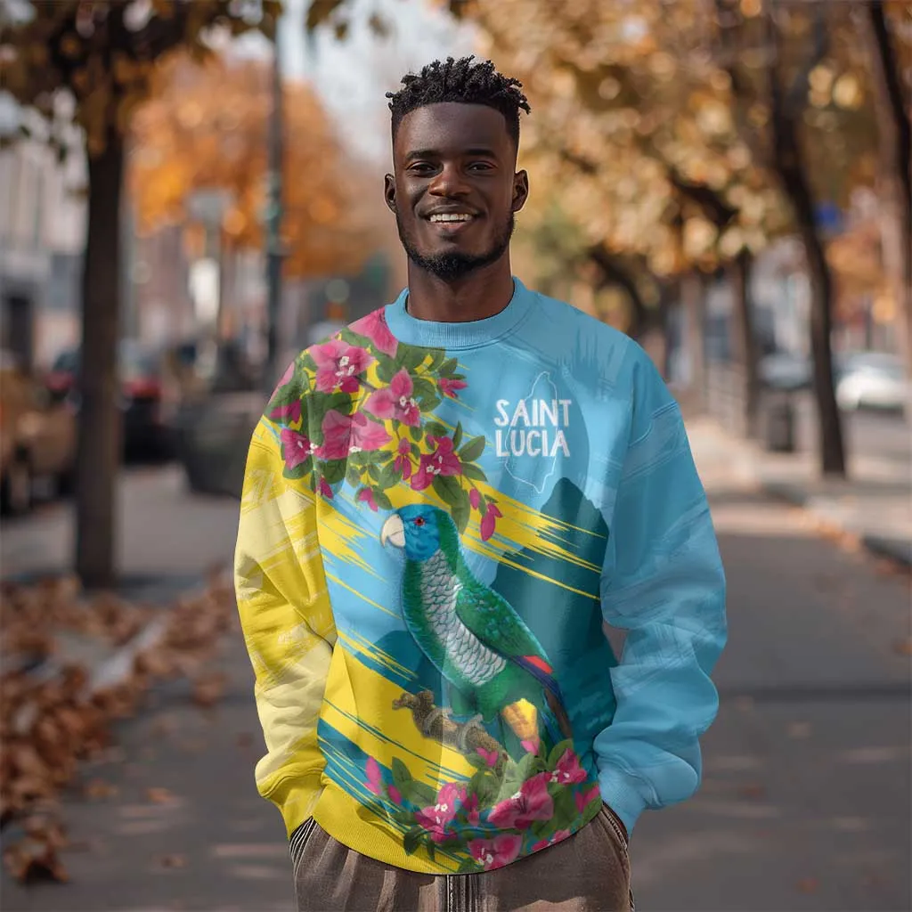 Saint Lucia Afro Sweatshirt Tropical Vibes LT7