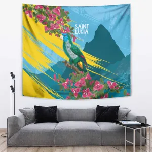 Saint Lucia Afro Tapestry Tropical Vibes LT7