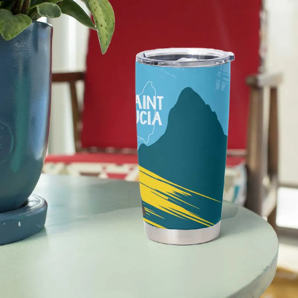 Saint Lucia Afro Tumbler Cup Tropical Vibes LT7