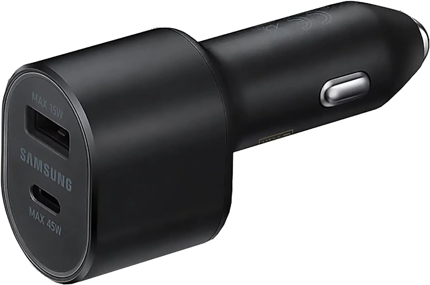 Samsung Super Fast Dual Car Charger (45W 15W) Dual Ports USB-C & USB-A - Black - EP-L5300XBEGWW