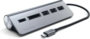 Satechi USB C Hub for Desktop – USB C Hub with 3 USB-A 3.0 Data Ports, Micro/SD Card Readers, USBC Hub MacBook Pro/Air M1 M2 M3, Dell, HP, Surface, Lenovo - Space Gray