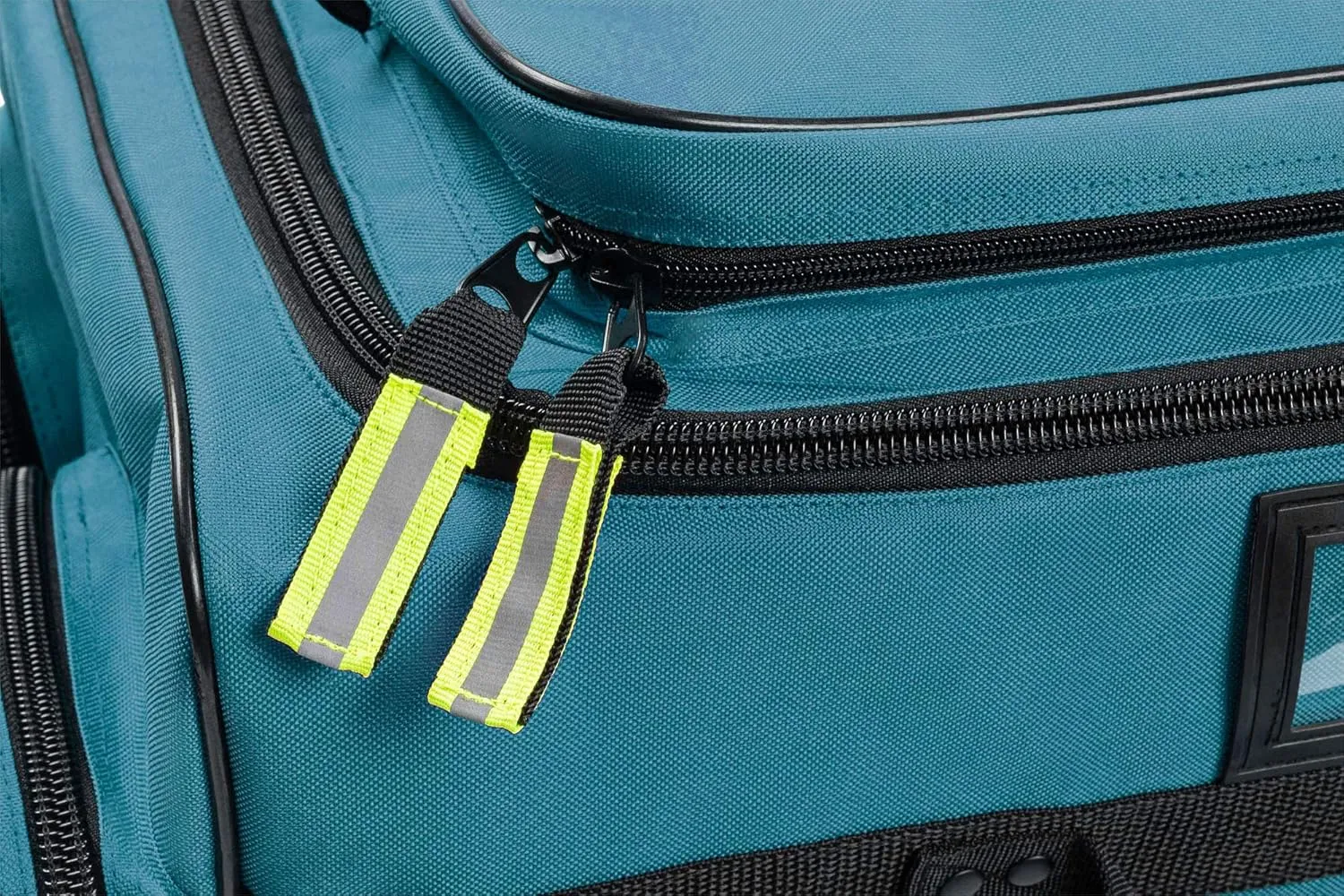 Scherber Fully Stocked First Responder Ultimate Professional EMT/EMS Trauma Kit | HSA/FSA Approved | w/10  Compartments, Zippered Pockets, Dividers, Oxygen Access & 260  First Aid Supplies (Blue)