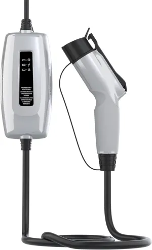 Schumacher Electric Level 1 Portable EV Charger with J1772 Connector, SEV1670, NEMA 5-15P Plug, 20-Foot Charging Cable, 12 Amps, 120 Volts, Gray, 1 Unit