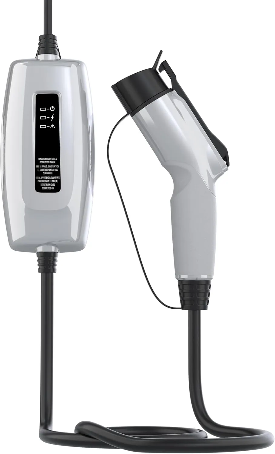 Schumacher Electric Level 1 Portable EV Charger with J1772 Connector, SEV1670, NEMA 5-15P Plug, 20-Foot Charging Cable, 12 Amps, 120 Volts, Gray, 1 Unit
