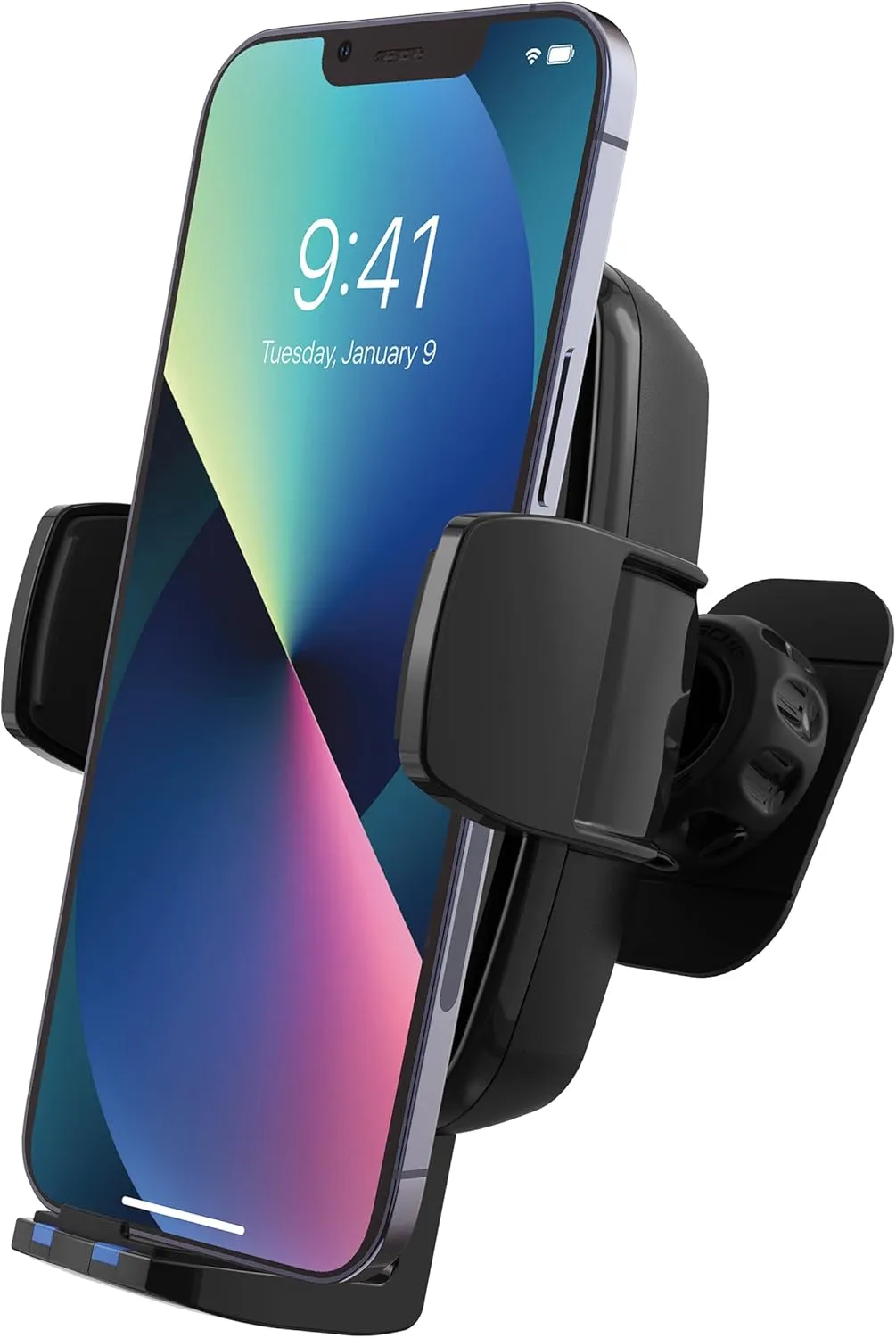 Scosche UQ3DV-SP Dashboard/Vent Qi-Enabled Wireless Charging Universal Phone Mount for The car w/Stick Grip Black
