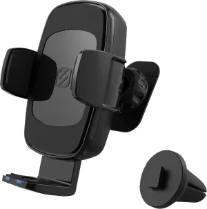 Scosche UQ3DV-SP Dashboard/Vent Qi-Enabled Wireless Charging Universal Phone Mount for The car w/Stick Grip Black