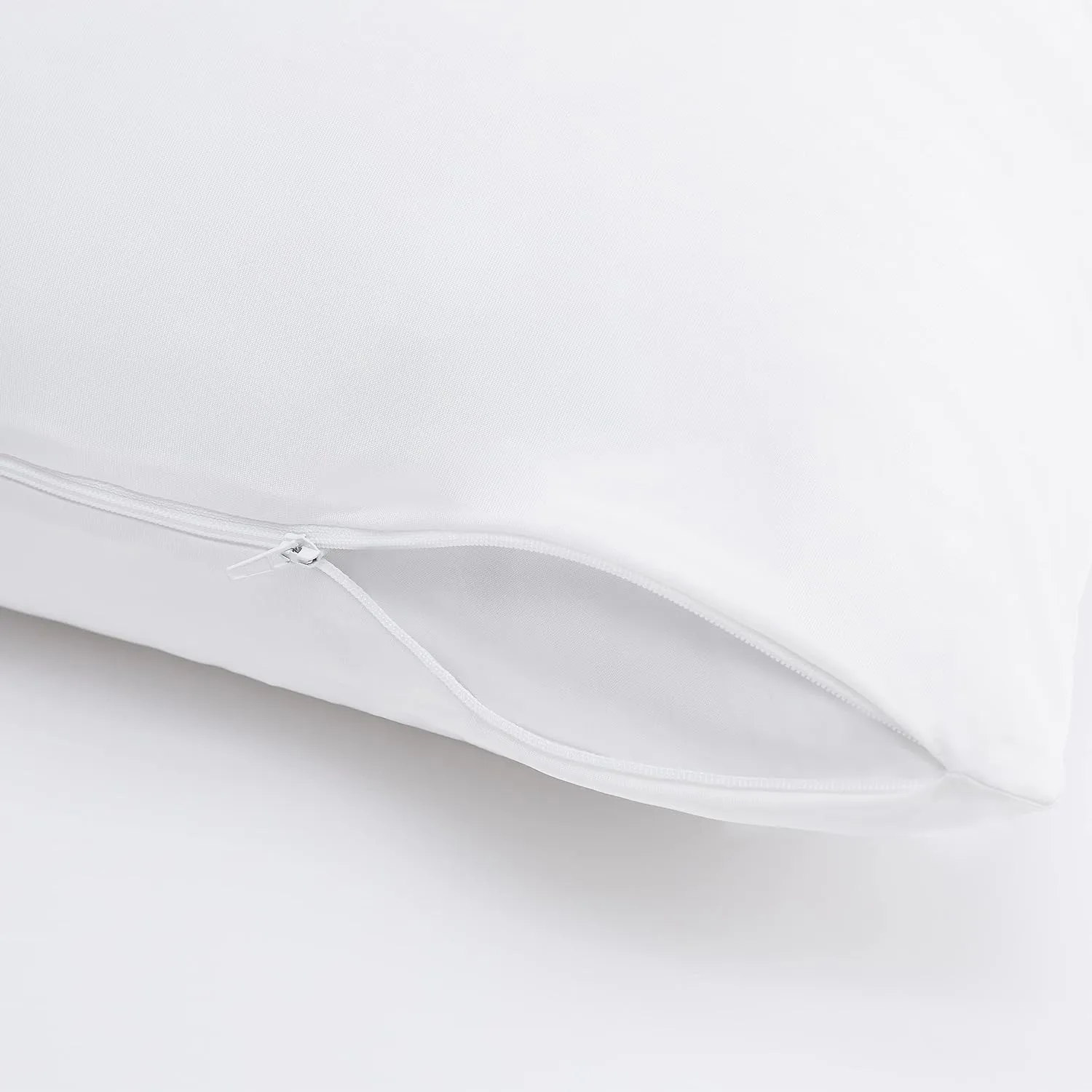 Serta Power Chill Cooling Pillow Protectors, Stain Resistant and Zippered Pillow Protector, Protects Pillow from Dust and Dirt (2 Pack), Standard/Queen, White