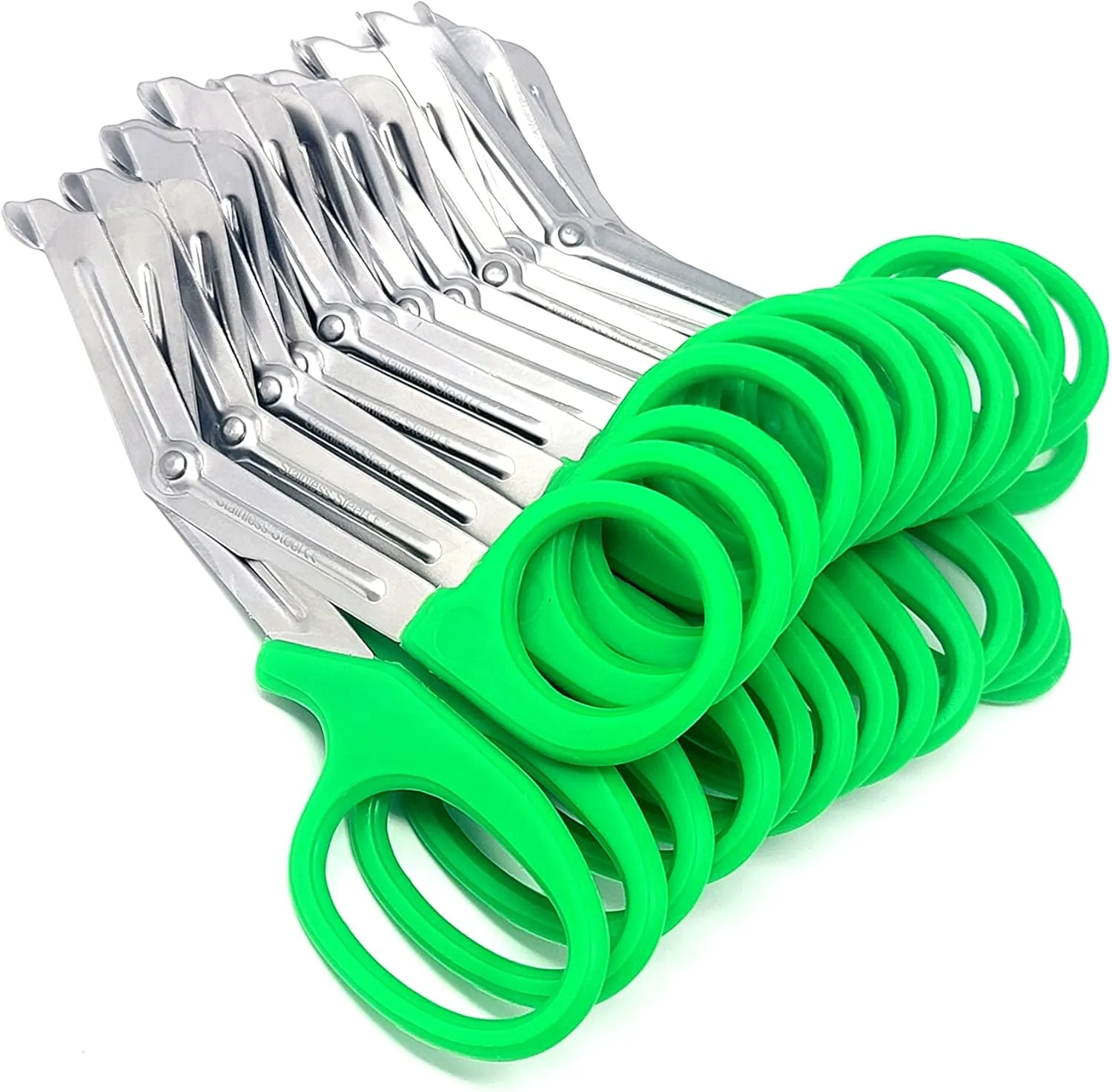 Set of 12 Trauma EMT Paramedic Shears – 7.25" Premium Stainless Steel Scissors for Nurses, Doctors, Firefighters & First Responders