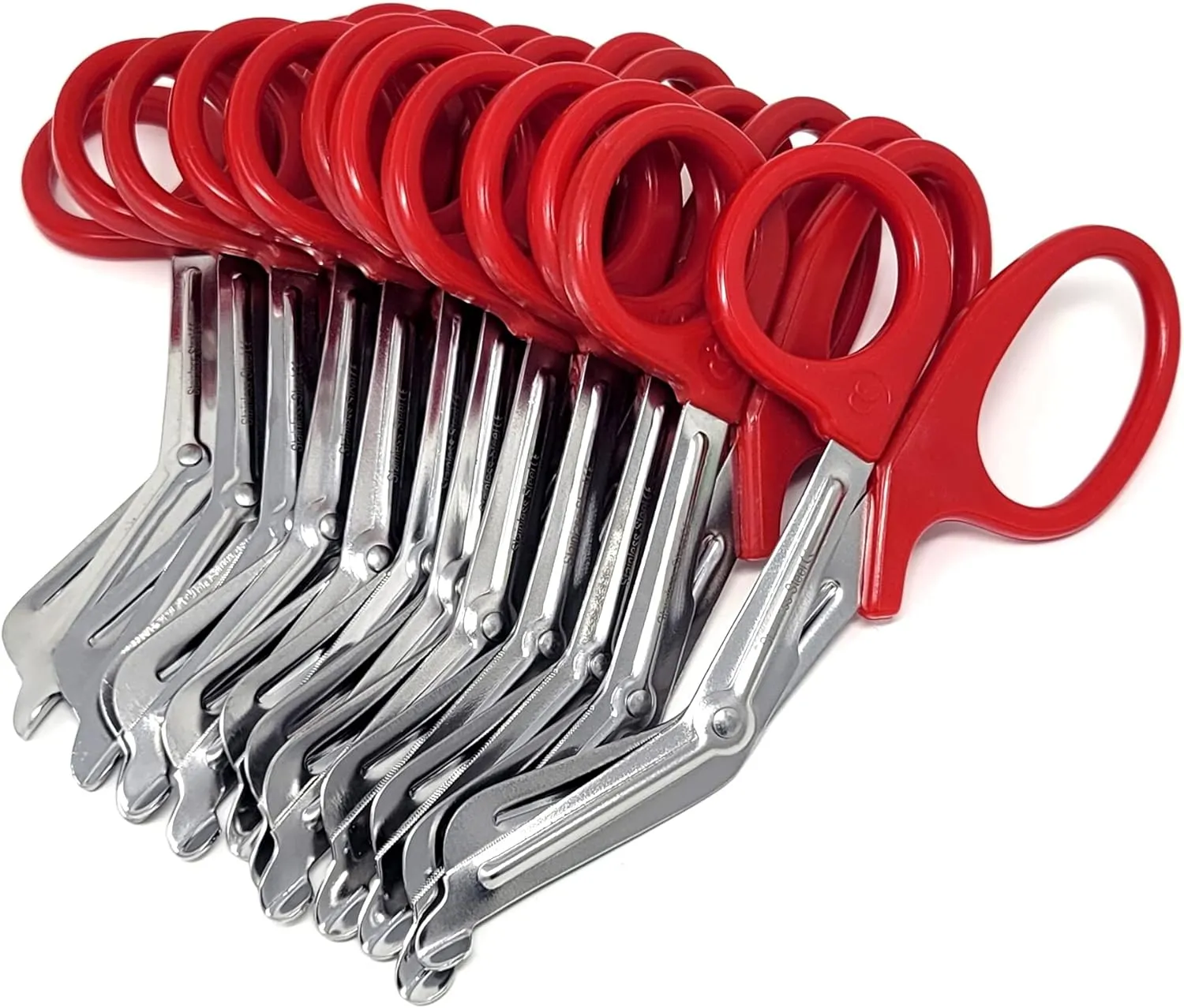 Set of 12 Trauma EMT Paramedic Shears – 7.25" Premium Stainless Steel Scissors for Nurses, Doctors, Firefighters & First Responders