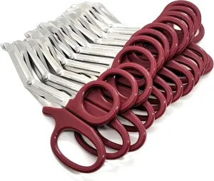 Set of 12 Trauma EMT Paramedic Shears – 7.25" Premium Stainless Steel Scissors for Nurses, Doctors, Firefighters & First Responders