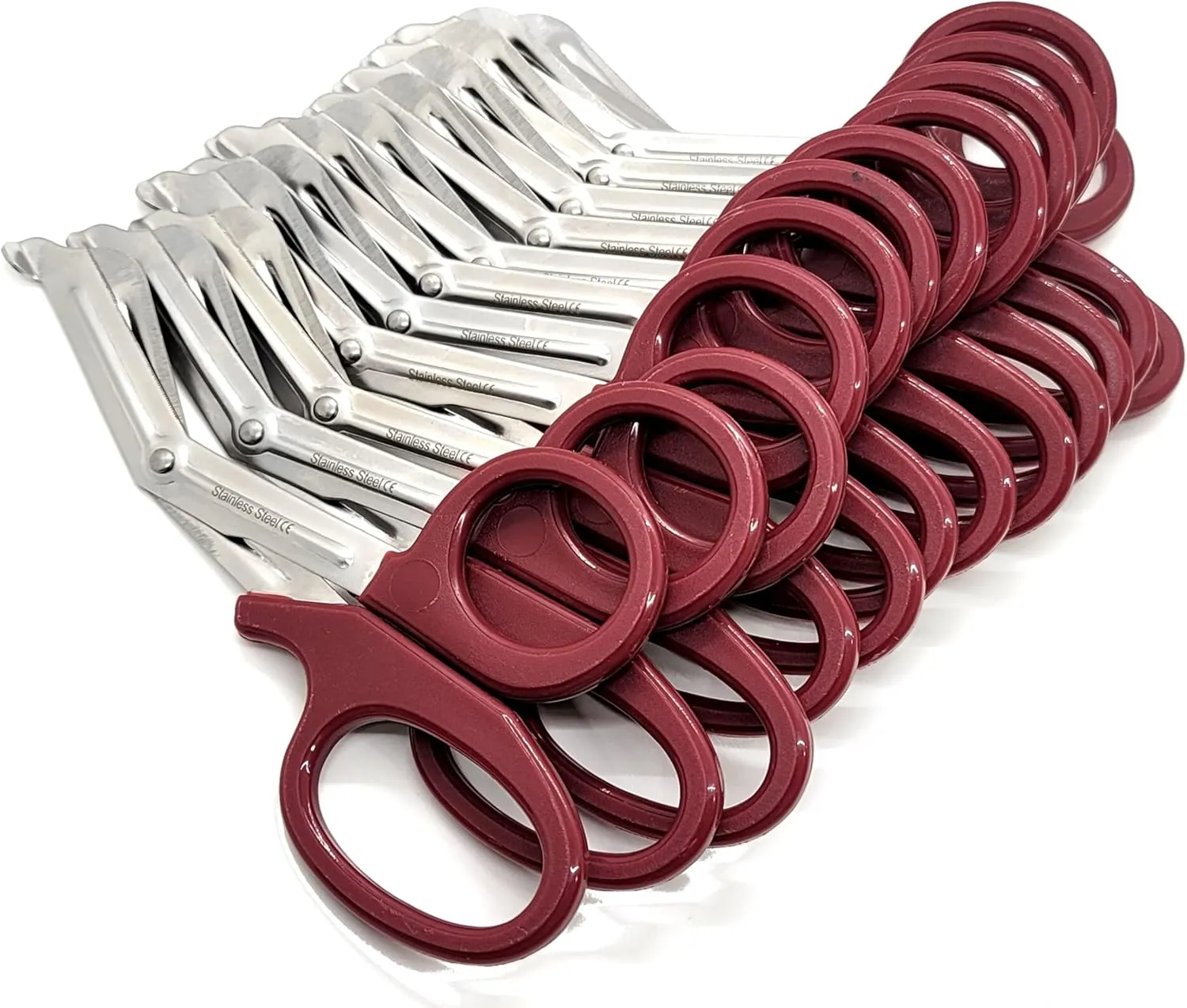 Set of 12 Trauma EMT Paramedic Shears – 7.25" Premium Stainless Steel Scissors for Nurses, Doctors, Firefighters & First Responders