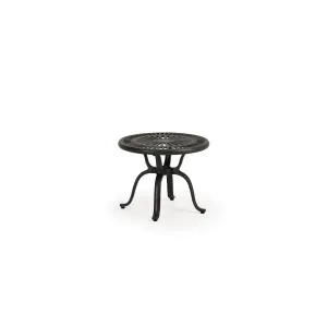 Shoreline Outdoor 22" Round Aluminum Top Tea Table