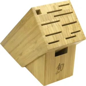 Shun Bamboo Knife Block, 11 Slot Large Knife Holder, Made from Genuine Bamboo, Kitchen Storage for Professional and Home Chefs