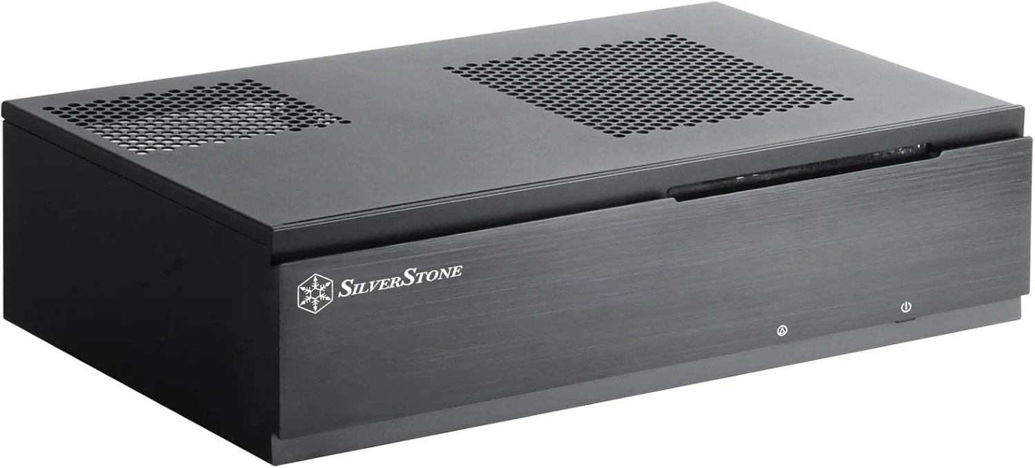 Silverstone Tek 0.8mm Steel Body Mini-ITX Media Center/HTPC Computer Case with Aluminum Front Panel ML06B