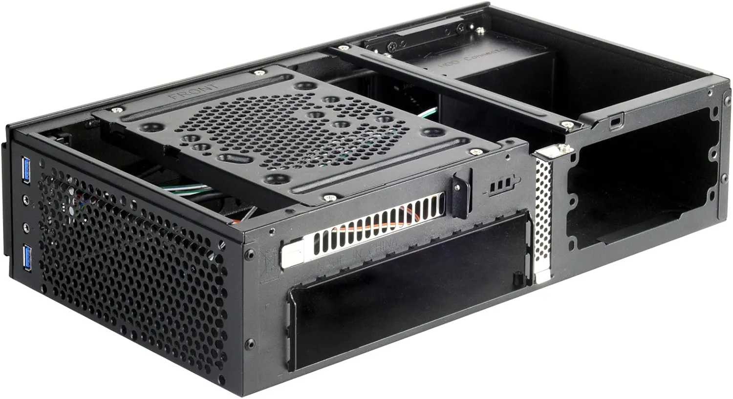 Silverstone Tek 0.8mm Steel Body Mini-ITX Media Center/HTPC Computer Case with Aluminum Front Panel ML06B