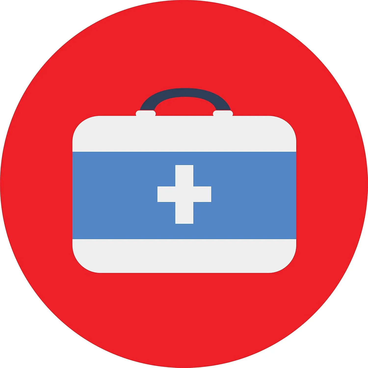 Simple Medical Icons Healthcare Professional Symbols Cartoon Vinyl Sticker, First Aid Kit