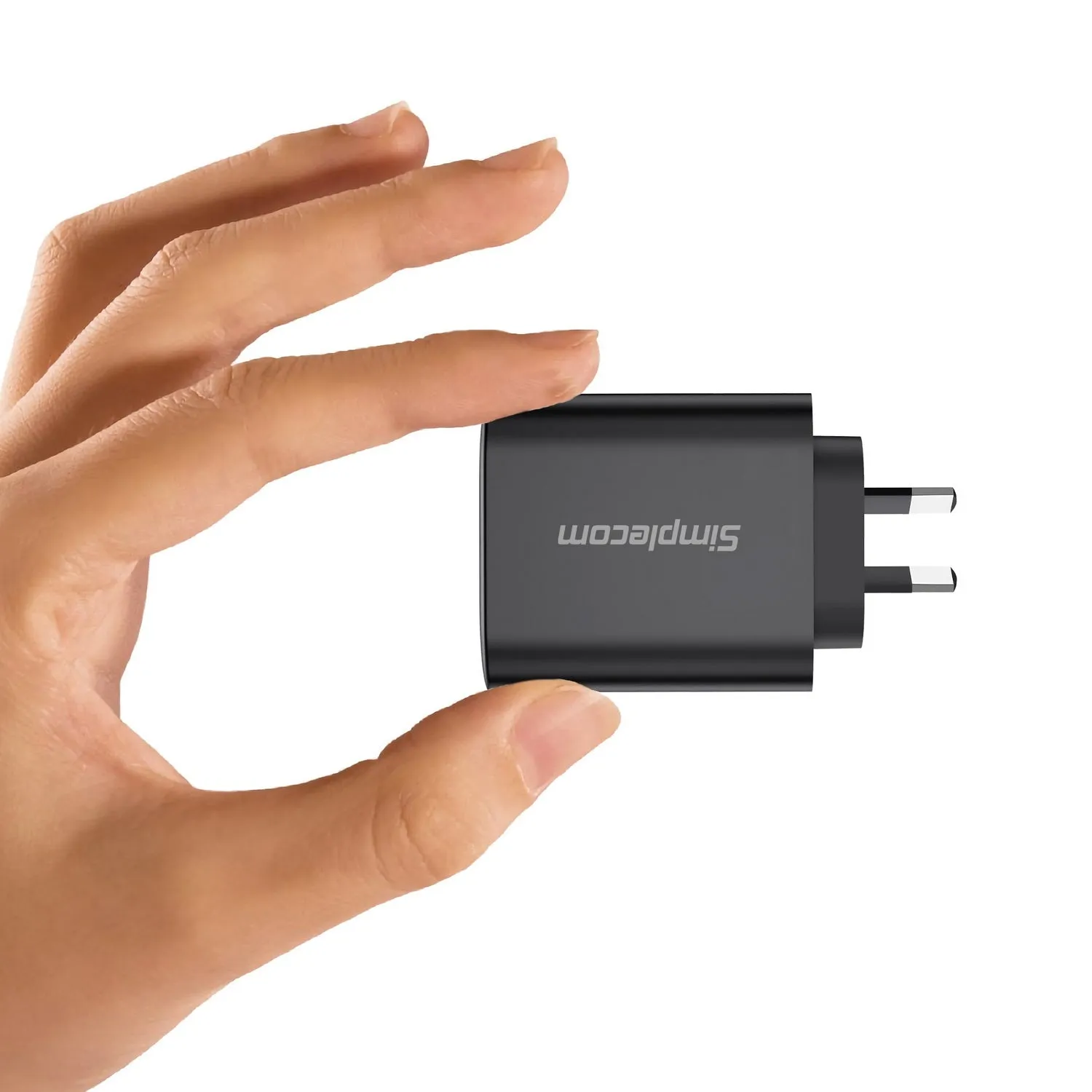 Simplecom CU265 Dual Port PD 65W GaN Fast Wall Charger USB-C   USB-A for Phone Laptop