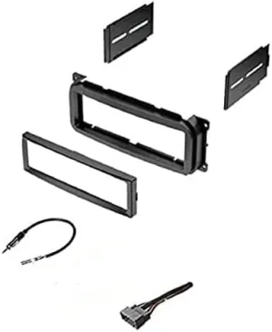 Single Din Car Stereo Kit, Wire Harness, Antenna Adapter for Dodge: 2002-2007 Caravan, 02-04 Dakota, 02-03 Durango, 02-05 Intrepid, 02-06 Neon, 02-06 Stratus
