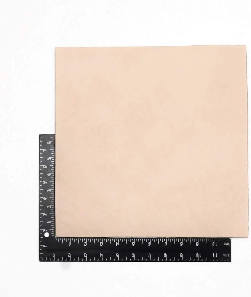 SLC 12"x12" 8-9 Ounce Full Grain Import Vegetable Tanned Tooling Leather Pre-Cut for Carving, Stamping, Dyeing, and Laser Engraving 3.2mm-3.6mm Thickness