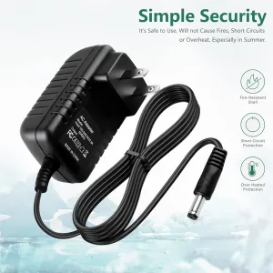 SLLEA 12V AC/DC Adapter for O2-Cool 02-Cool Model FD10001N0000 10 Inch Battery/Electric Portable Cooling Fan O2Cool 02Cool 12VDC Power Supply Cord Charger Mains PSU