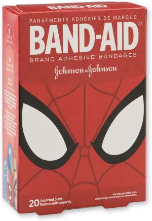 SmileMakers Band-Aid® Spider-Man Bandages - First Aid Kit Supplies - 2 Boxes per Unit
