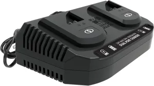 Snow Joe 24 Volt IONMAX Dual Port Quick Charge Docking Station Charger for IONMAX 24 Volt Lithium Ion Batteries, Full Charge in 2.5 Hours, Black