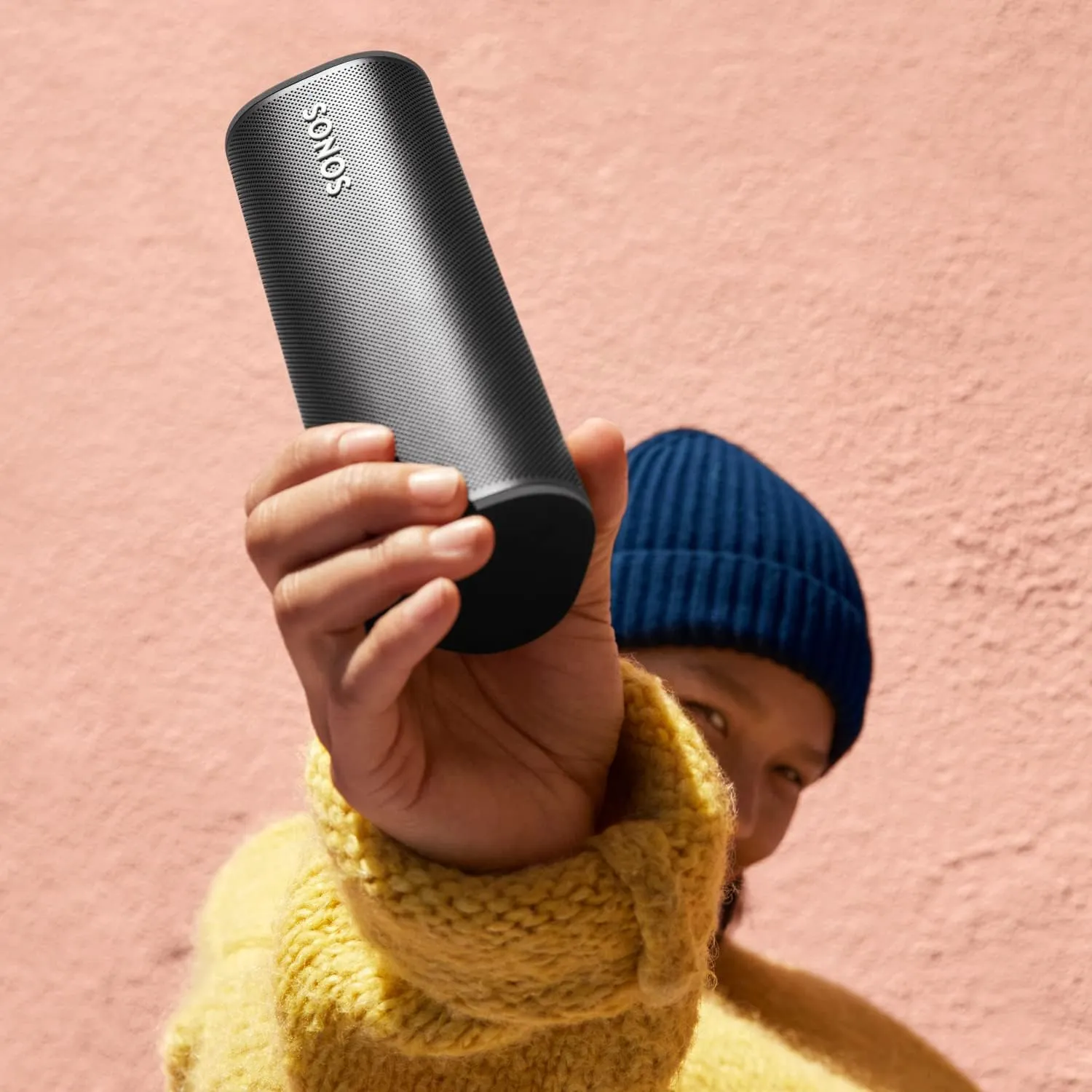 Sonos Roam and Wireless Charger Bundle - Black - Waterproof and Wireless Ultra Portable Bluetooth or WiFi Smart Speaker.