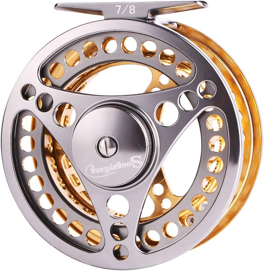 Sougayilang Fly Fishing Reel Large Arbor 2 1 BB with CNC-machined Aluminum Alloy Body and Spool in Fly Reel