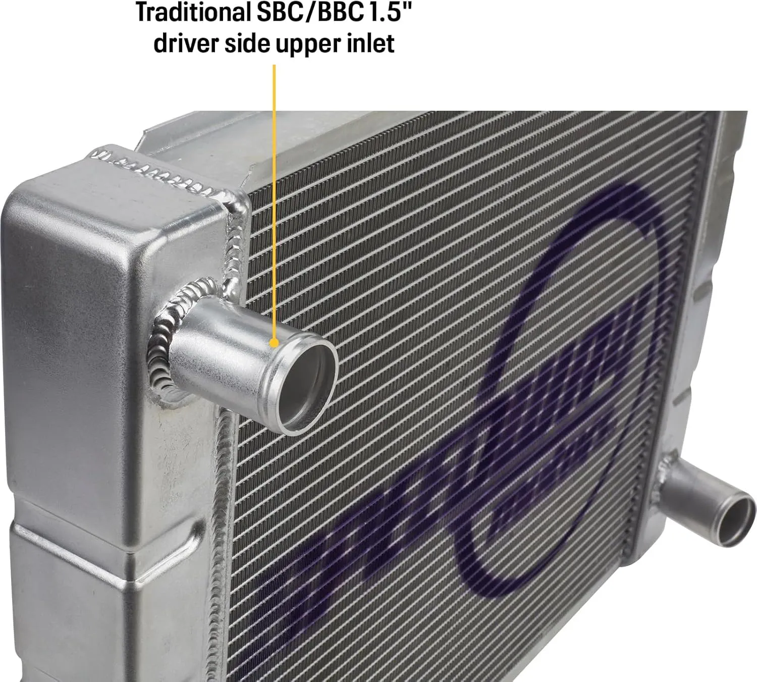 Speedway Motors Chevrolet SBC/BBC Universal Lightweight Aluminum Radiator, 28 Inch Width, Premium Performance with Maximum Cooling, Easy Installation to any Build