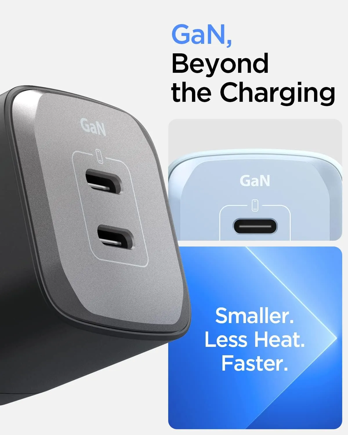 Spigen GaN III 352 35W 2 Ports Compact Foldable Dual USB C Wall Charger PD PPS Fast Charging Block Adapter for iPhone 16 Plus Pro Max 15 14 Mini iPad Air AirPods Galaxy S25 S24 Fold/Flip 6 Pixel 8