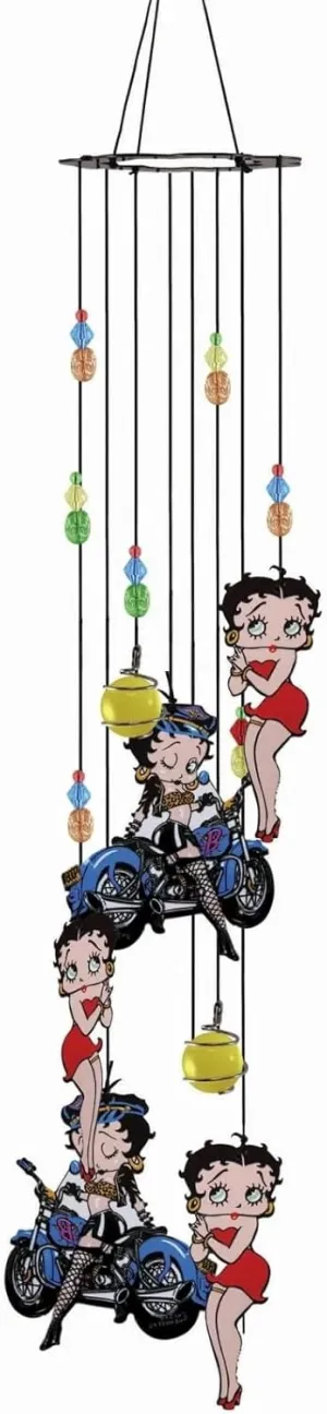 Spoontiques Metal Betty Boop Biker Wind Chime
