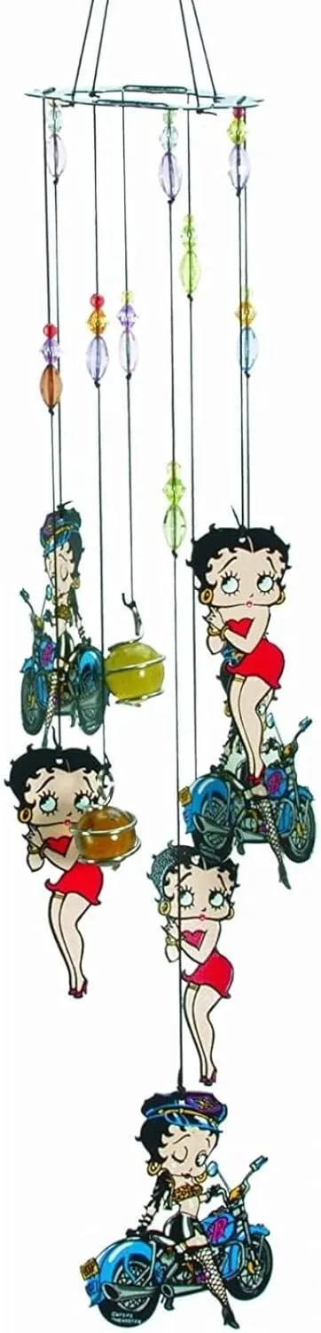 Spoontiques Metal Betty Boop Biker Wind Chime