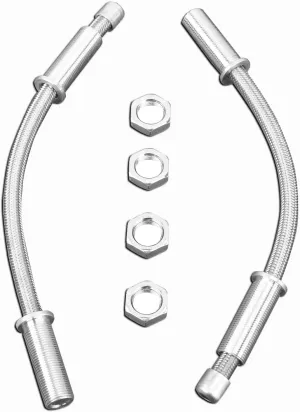 SSN 12" Door Loom 1 Pair Door Wire Loom Compatible with Car Hot Rods Street Rod Truck Silver Car Door Wire Loom